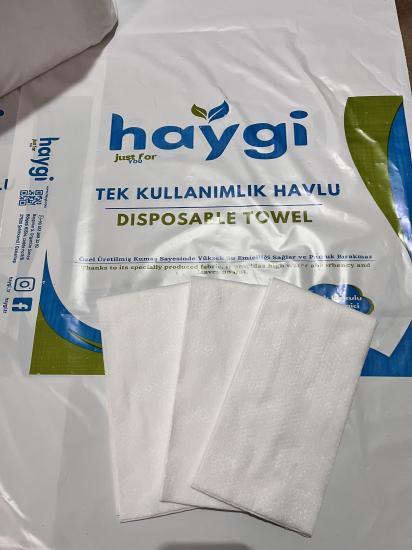 Tek Kullanımlık Havlu 40x80 100 Adet Berber Kuaför Havlusu Petekli Havlu Saç Havlusu